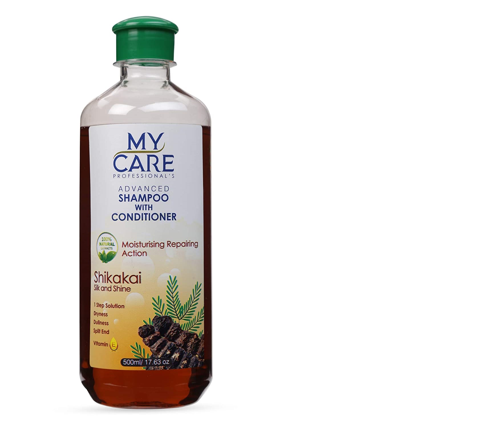 My Care professional Advanced Shikakai Shampoo with Conditioner|For Mosituring Repairing Hair|Remove Dryness Dullness Split End with help of Vitamin E|Shikakai Silk and Shine(500ml)
