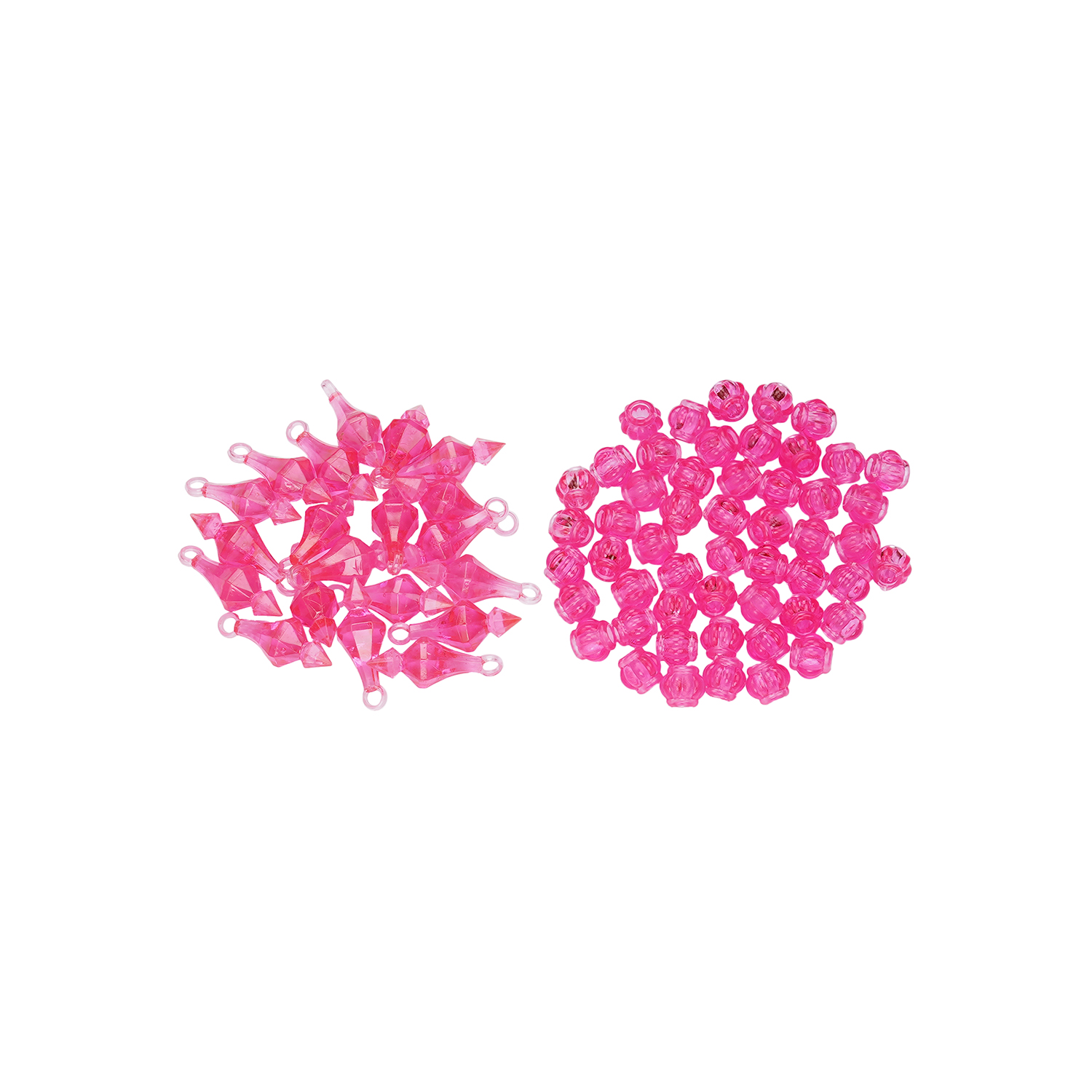 Macrame Matka Beads and Latakn  beads Pink colour  pack of 150