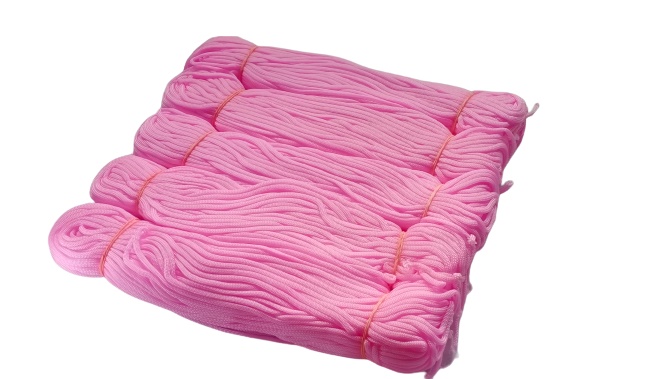 Pushpa Creation Macrame cord set of 5 cord Beby pink Colour