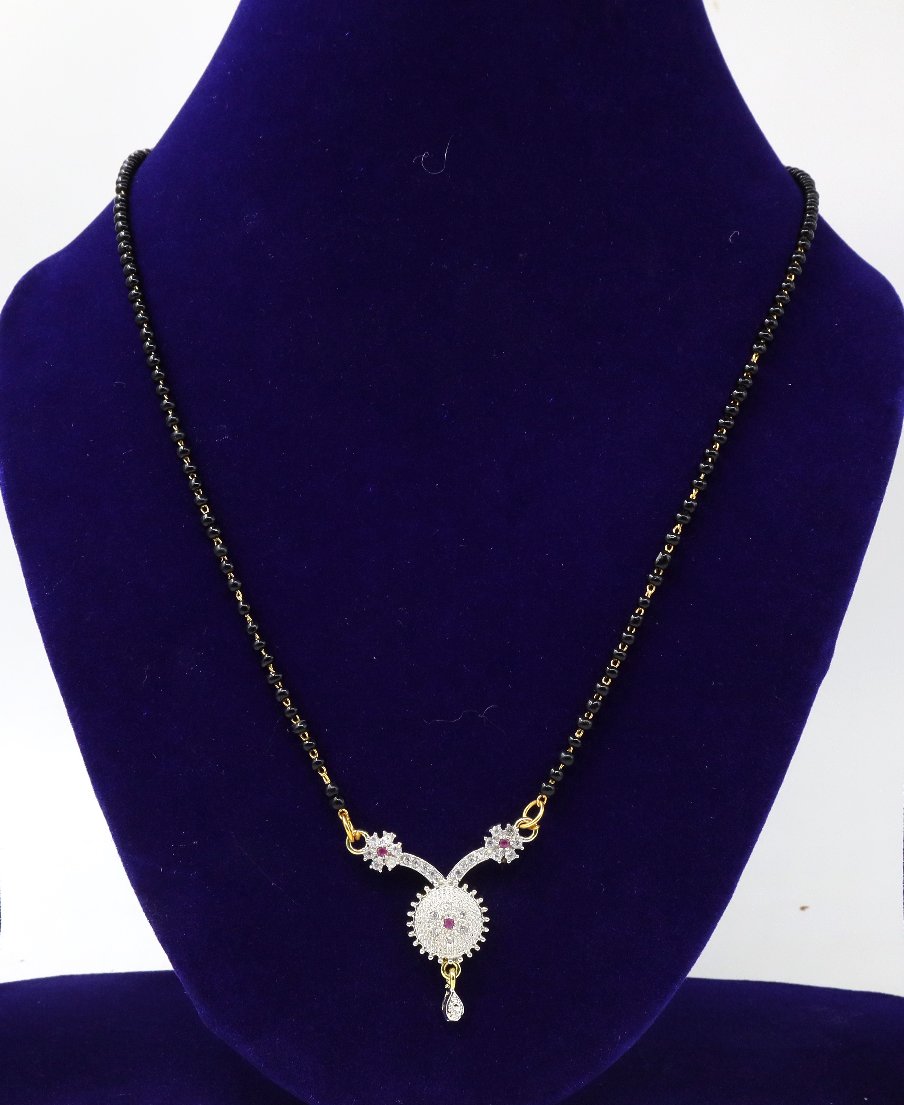 Pushpa Creation AD Traditional Mangalsutra For Women Stylish Brass Mangalsutra 01