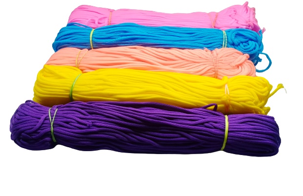 PUSHPA CREATION  Nylon Macrame Cord /threads set of 5 colour 4mm 50 mtr each cord/Threads