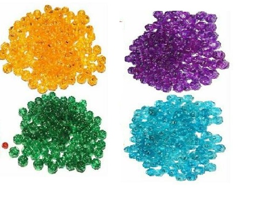 Pushpa Creation Macrame Matki Beads  for Craft 400 beads four colour