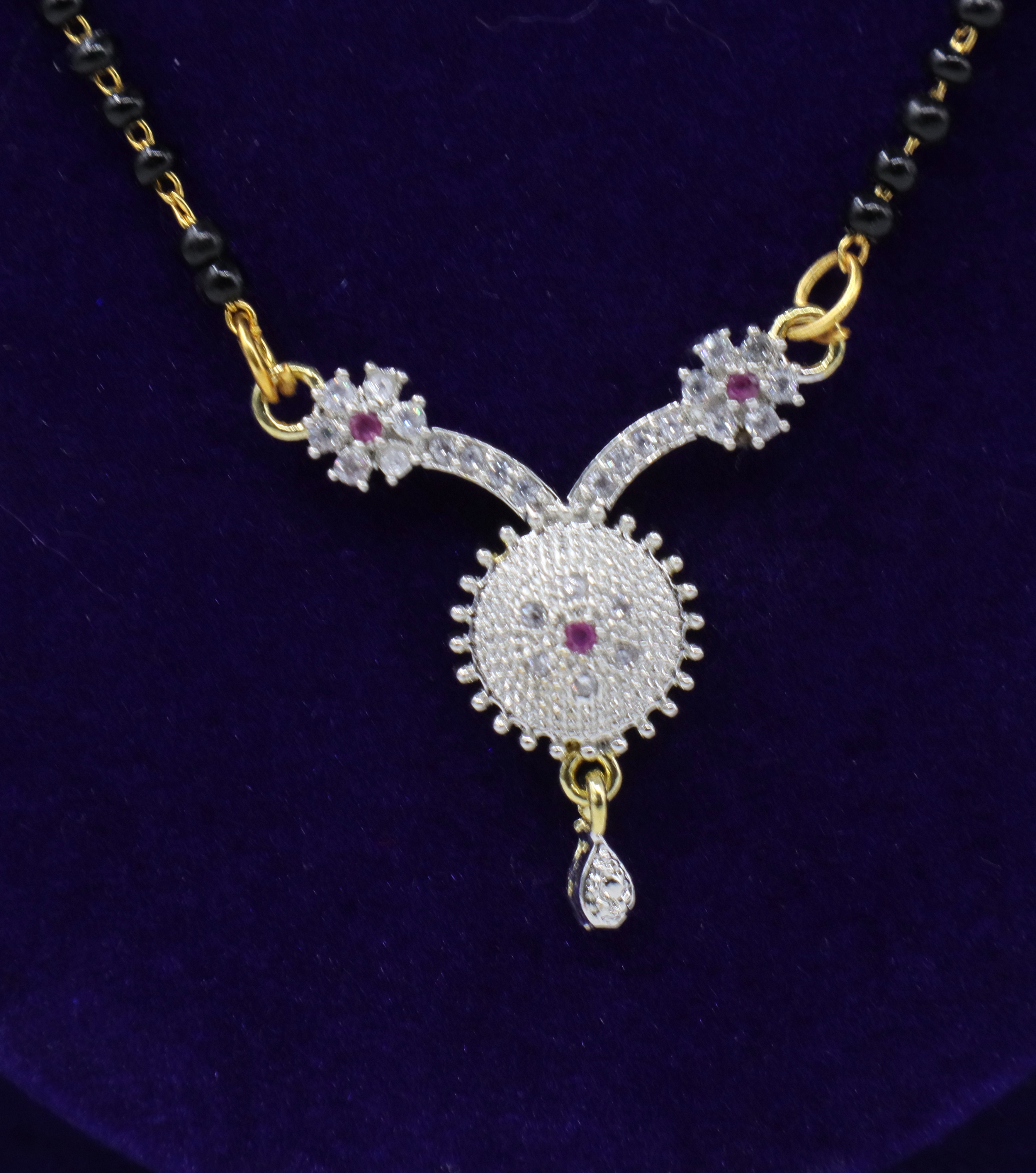 Pushpa Creation AD Traditional Mangalsutra For Women Stylish Brass Mangalsutra 01