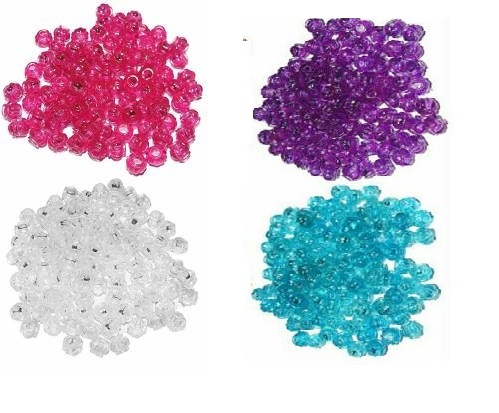 Pushpa Creation PLASTIC MATKI SHAPED BEADS 400 BEADS SET  Beads for craft
