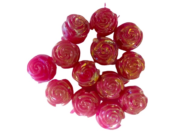 Rani colour Rose-Shaped Plastic Craft Beads for Macrame  Elegant DIY Projects Pack of 100