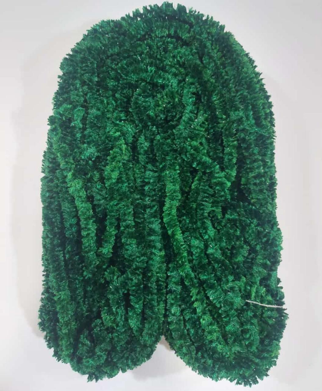 Pushpa Creation Artificial Rangoli Fur Wool for Festive Decorations & Crafts - Soft, Fluffy Yarn for DIY Designs 100 grams Green colour