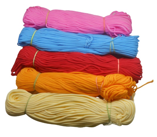 PUSHPA CREATION Macrame 4mm  Nylon soft Cord set of 5 colour
