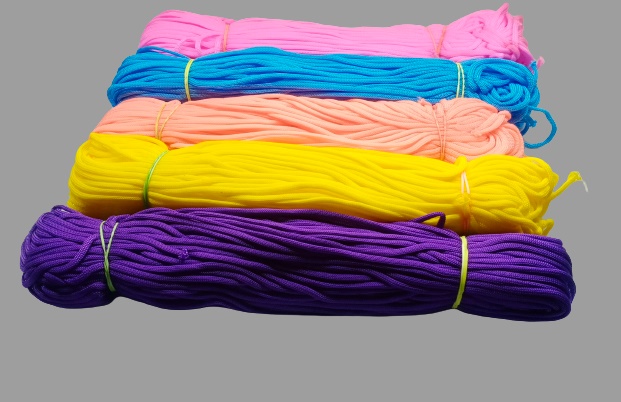 PUSHPA CREATION  Nylon Macrame Cord /threads set of 5 colour 4mm 50 mtr each cord/Threads