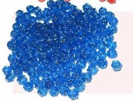 PUSHPA CREATION  Macrame plastic Beads,8mm Blue colour 100 beads