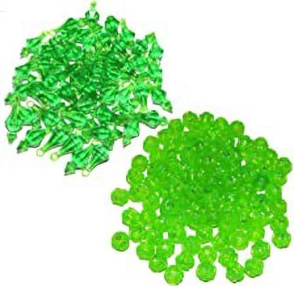 Macrame Matka Beads and Latakn  beads Popti colour  pack of 150